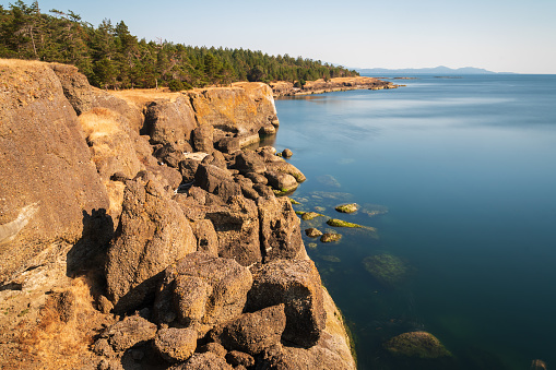 Late afternoon on the bluffs of Helliwell Provincial Park on Hornby Island, BC.