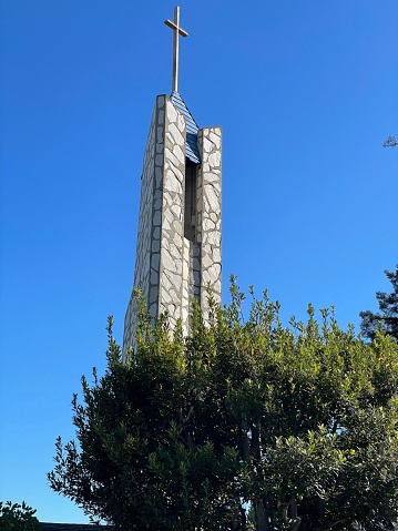 Bell tower at Wayfarers Chapel, Palos Verdes, California