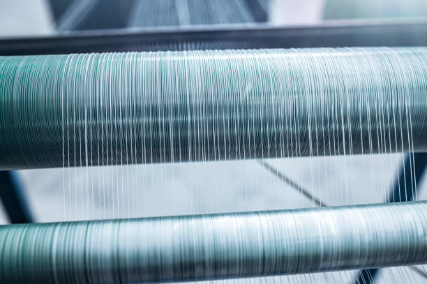 ndustrial warping and sizing machine in textile factory