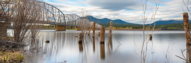 istock Panoramic, panorama view of Yukon Territory landscape, Canada in Teslin 1496514761