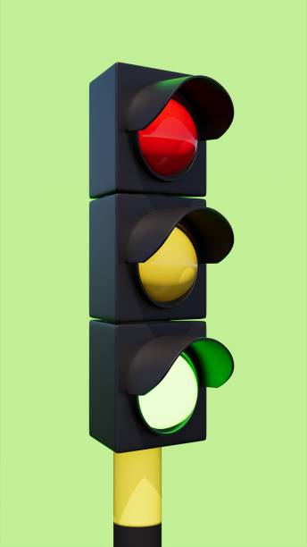 istock traffic sign 3d rendering, traffic light in green space, green light, traffic theme 1496516411