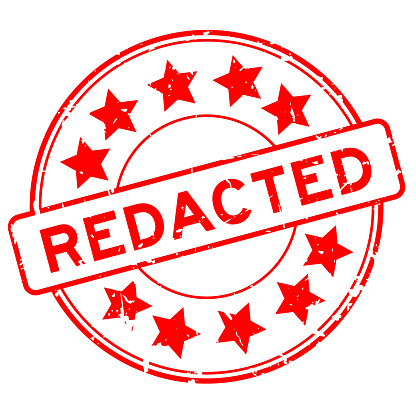 Redact Sign Grunge Red Redacted Word Round Rubber Seal Stamp On White Background ...