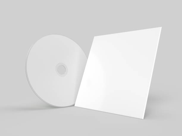 istock Blank CD Mockup with cover envelope. Design template of packaging mockup for graphics or corporate identity business design. 3D rendering 1496520380