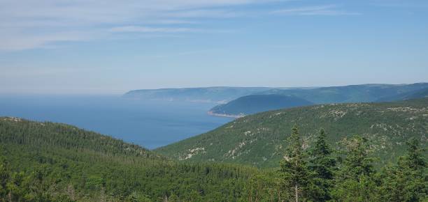 istock Atlantic Ocean view from Cape Breton mountains in Nova scotia, Cabot Trail 1496521374