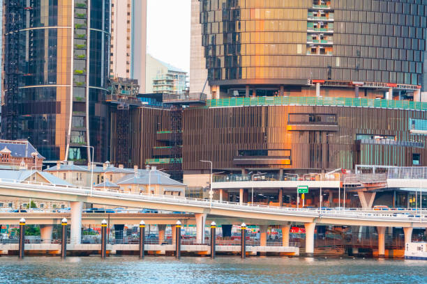 Brisbane Riverside Cityscape at Sunset