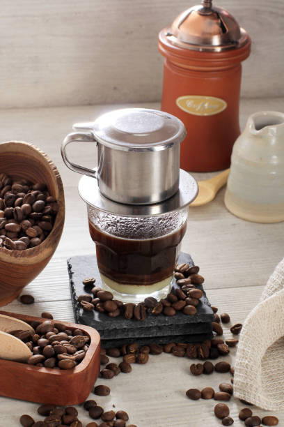 istock Vietnamese Style Drip Coffee with Condense Milk 1496523268