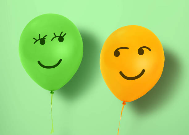 istock Two balloons, stylish couple in love. Minimal concept 1496530006