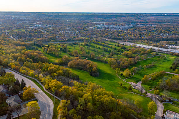 istock Aerial view of Chedoke Stairs Cliffview Park, Hamilton, Canada 1496535272