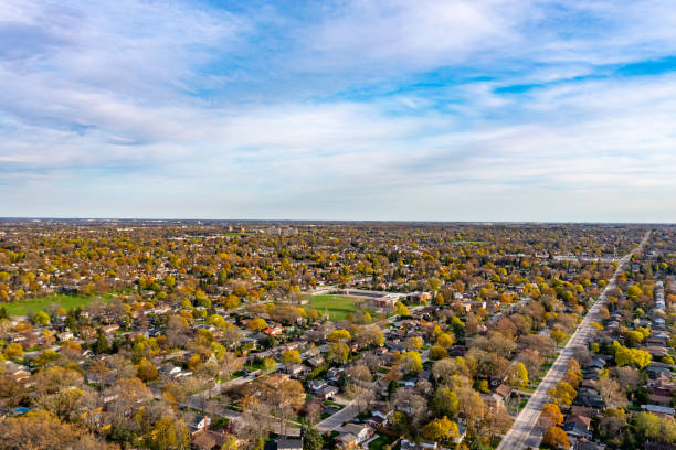 istock Aerial view of Chedoke Stairs Cliffview Park, Hamilton, Canada 1496535317