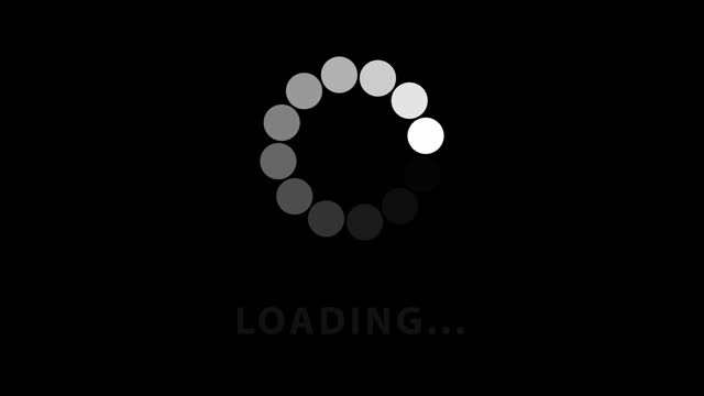 Loading Circle Icon Animation on Black Background. 4K Video Loopable Preloader