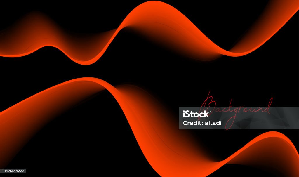 Wave Pattern Gradent Isolated Minimal Orange Smooth Wave Patterns With Gradient Stock ...