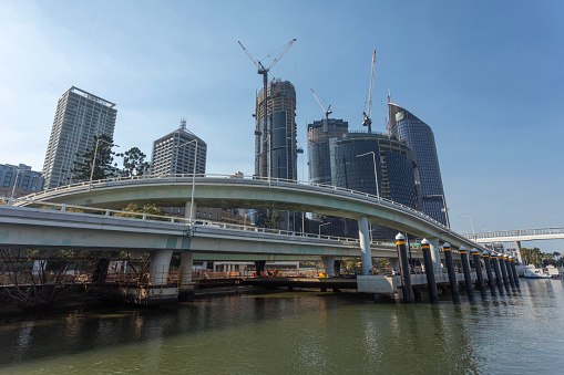 Brisbane Riverside Expressway and CBD Skyline