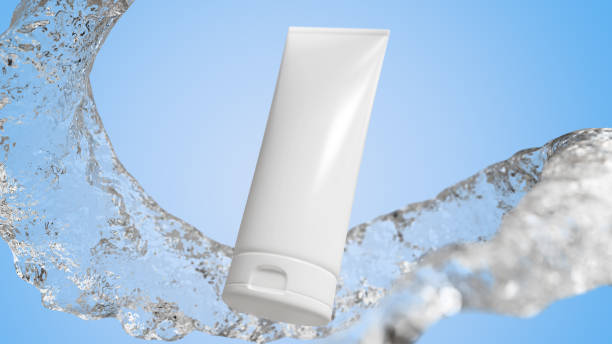 istock 3d clear tube pack with water spash. 1496545040