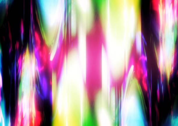 Abstract background of iridescent light waves in color concept