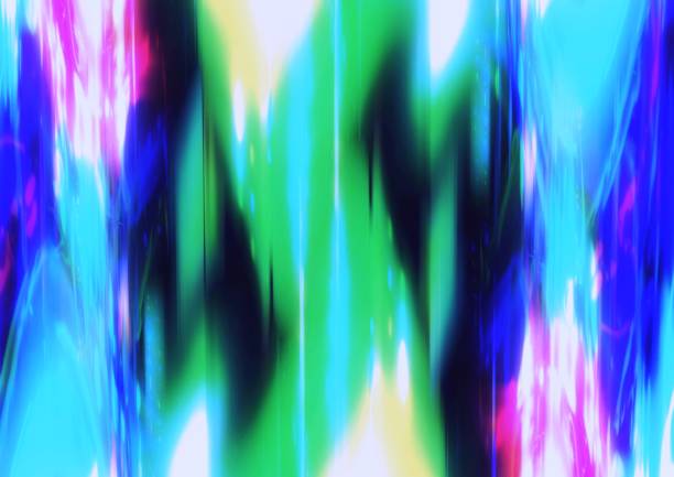 Abstract background of iridescent light waves in color concept