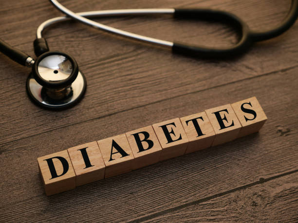 Diabetes, text words typography written with wooden letter, health and medical stock photo
