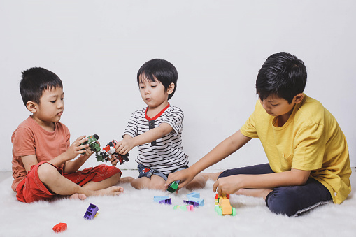 Group of children playing game