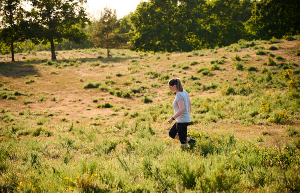 istock Woman backpacking in rural district 1496562778