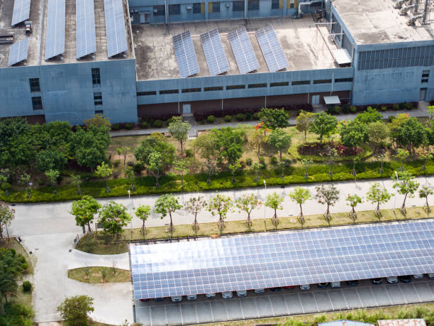 istock Application of solar power generation in factories 1496564322