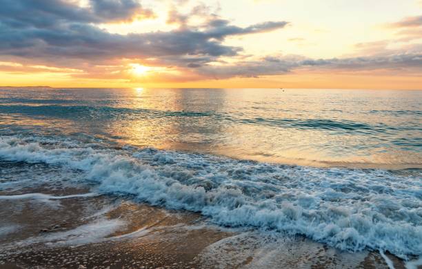 istock Stunning and peaceful seascape at sunset. 1496569213