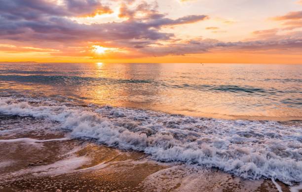 istock Stunning and peaceful seascape at sunset. 1496569224