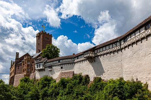 Eisenach, Thuringia, Germany - June 18, 2016: Wartburg Castle at Eisenach in Thuringia