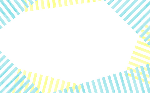Refreshing light blue and yellow striped frame