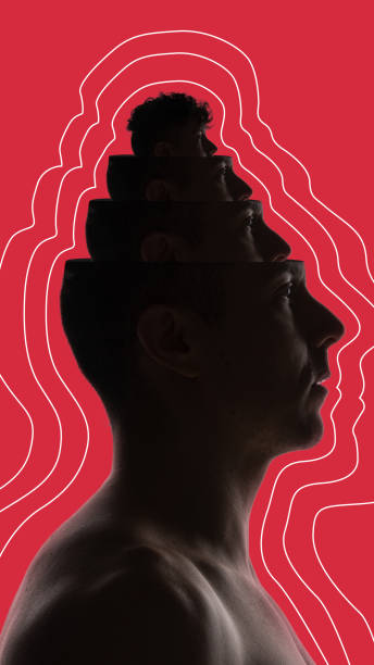 istock Inner self. Man suffering from diversity of personalities inside his head. Unstable psychics. Contemporary art collage. 1496586584