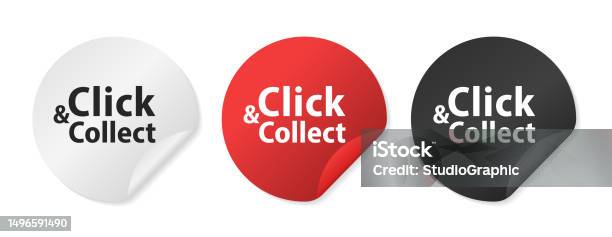 Mouse Click Sticker Click And Collect Stickers Commercial Label Badge Or Sticker Mouse ...