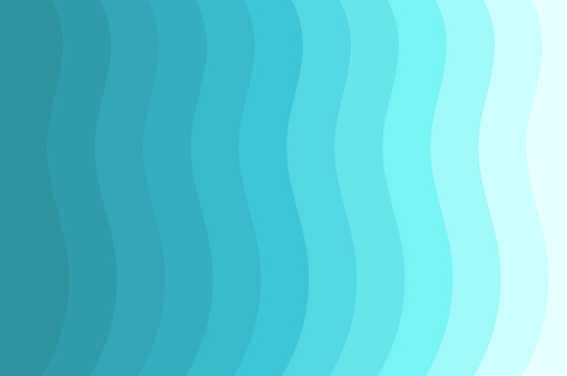 Sea waves blue pattern color gradient background. Vector illustration.