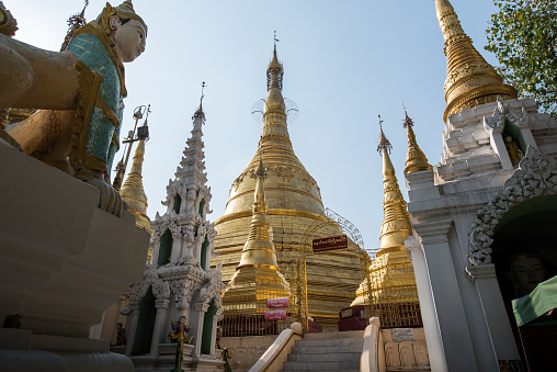 Shwedagon Pagoda, Golden Pagoda is a gilded stupa located in Yangon, Myanmar.