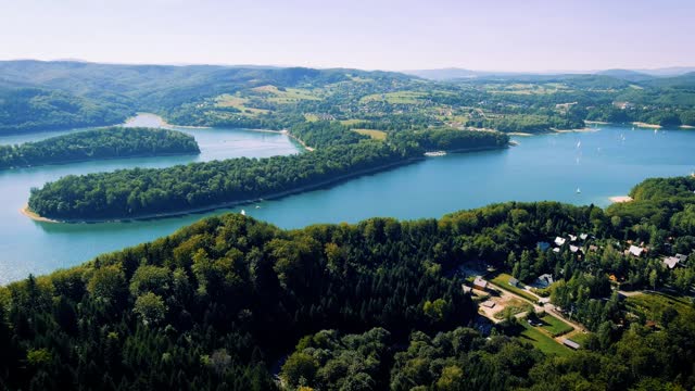 Holidays in Poland - Lake Solina in Bieszczady Mountains area