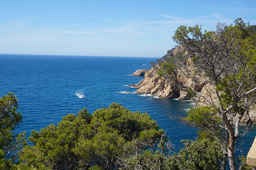 The most beautiful highway next to Sant Feliu, through the coast with beatiful sights of rock mountains and the mediterranean