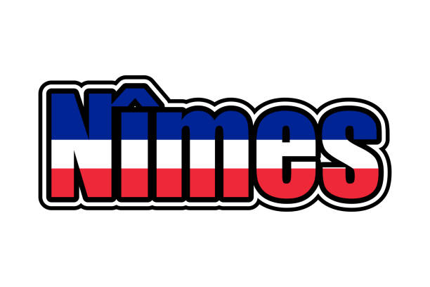 istock Nimes sign icon with French flag colors 1496614102