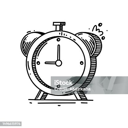 istock Alarm Clock Line icon, Sketch Design, Pixel perfect, Editable stroke. Logo, Sign, Symbol. Clock, Wake Up, Sleep, Time, Timer. 1496615976