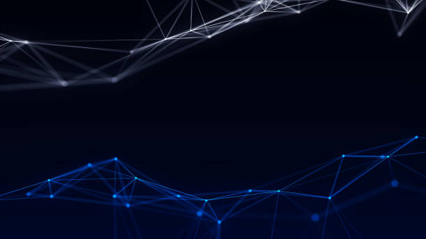istock Global network connections. Abstract neural networks cyberspace. Futuristic grid artificial intelligence. Technology cyber dynamic. 3D rendering. 1496617559