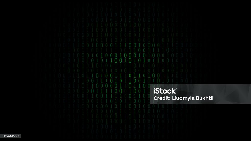 Cyber Numbers Falling Loop Technology Matrix Background Cyber Security With Falling Number On ...