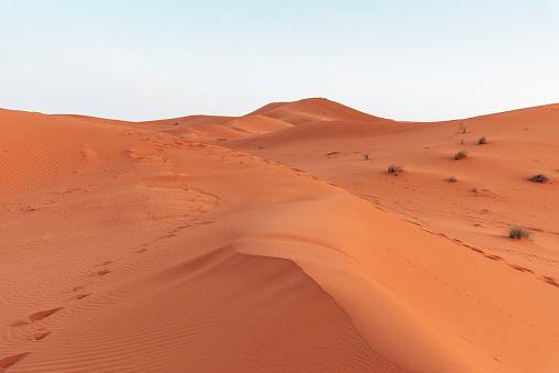 sand dunes in the maroccan desert