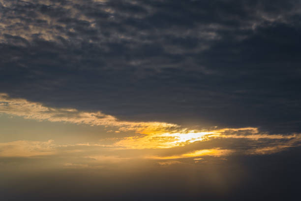 The sun at sunset dusk
