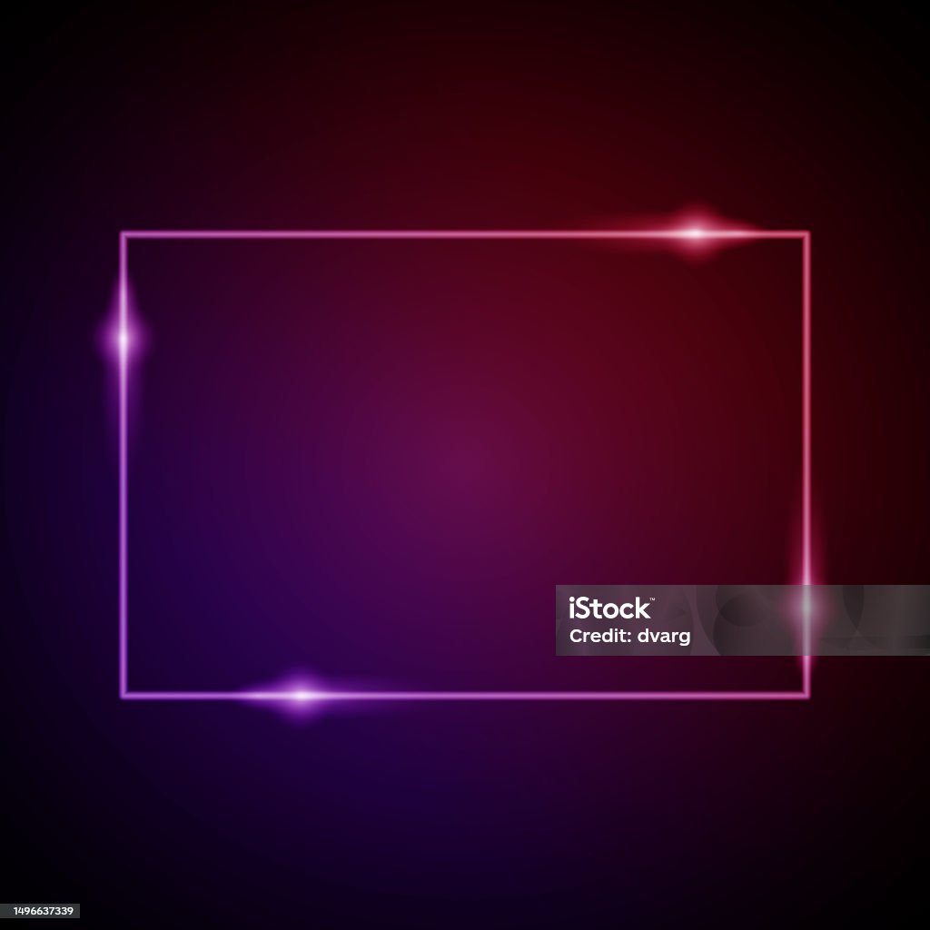 Rectangular Glow Frame Glow Frame Stock Illustration - Download Image Now - Abstract ...