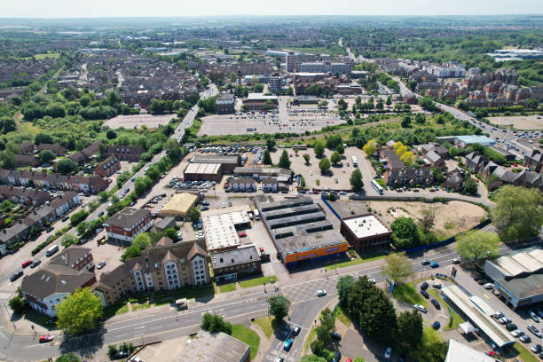 istock Aerial View of British Historical City 1496637340