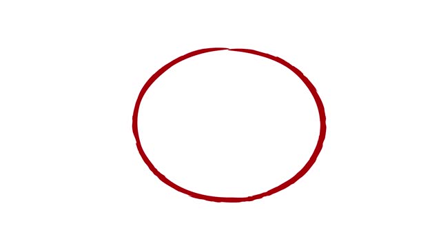 Circle marker with drawing effect. Isolated pencil draw marking.
