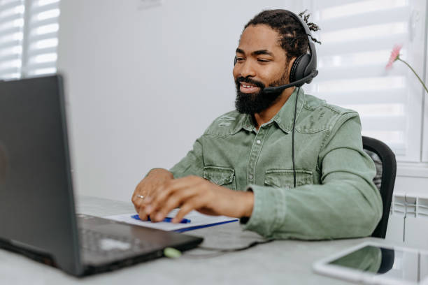 istock Handsome Businessman Guides from Office Environment 1496639740