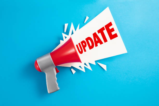 perbarui pesan dengan megaphone - kabar terbaru komunikasi potret stok, foto, & gambar bebas royalti