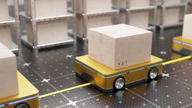 istock Monitoring system software. Warehouse automation. Concept of 