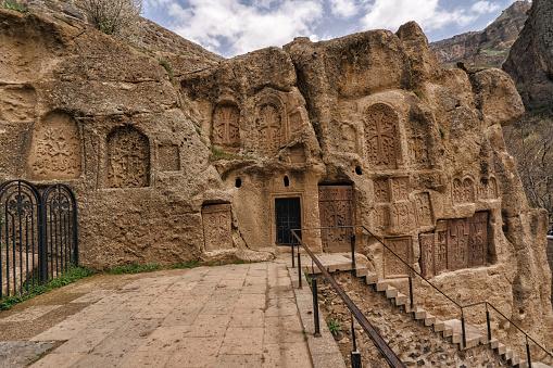 Orthodox Christian Geghardavank Monastery or Geghard in Armenia.