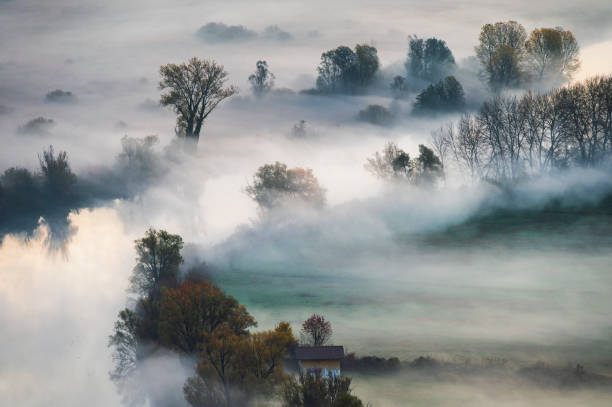 istock Autumnal sunrise over the Adda River 1496646914