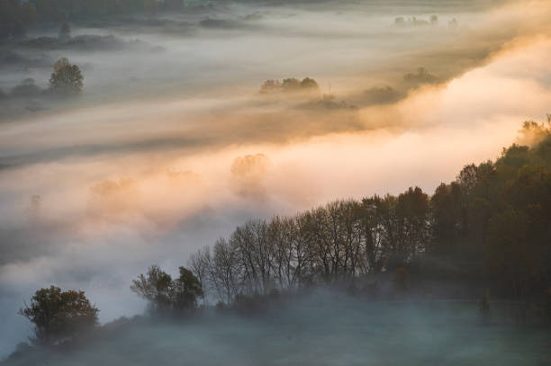 istock Autumnal sunrise over the Adda River 1496649531