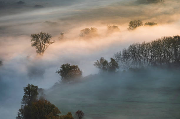 istock Autumnal sunrise over the Adda River 1496649913