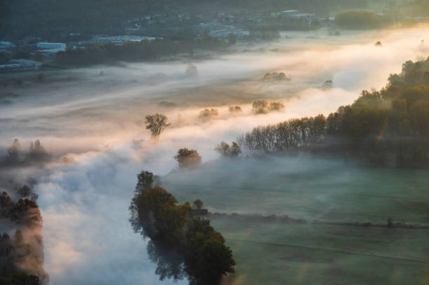 istock Autumnal sunrise over the Adda River 1496649936